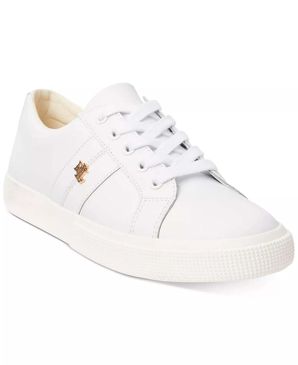 NWD Lauren Ralph Lauren Janson II Canvas Sneakers Optic White Womens Size 8.5 US